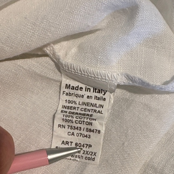 100% linen made in Italy Tunic Top - Picture 7 of 7